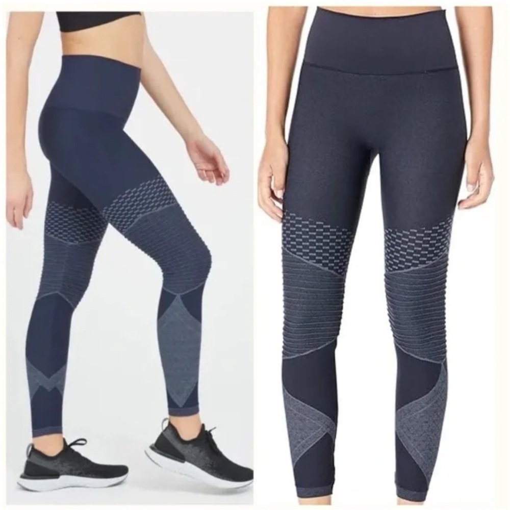 SPANX Look At Me Now Indigo Sky navy blue Seamless Moto Legging 50200R